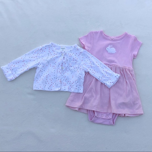 Carter’s Baby Girl Dress Set Size 12M - Picture 2 of 6